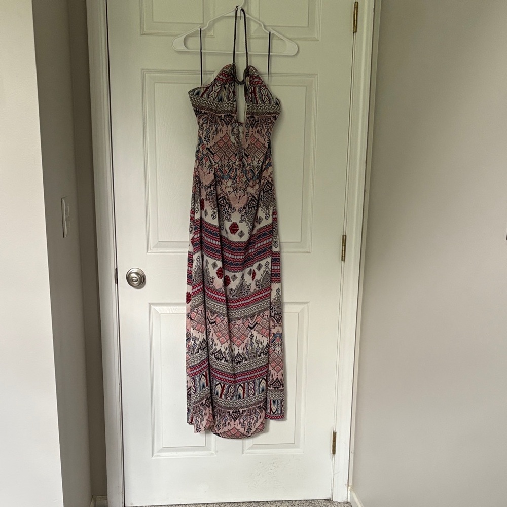 Chic Bohemian Maxi Dress - Pink and Purple